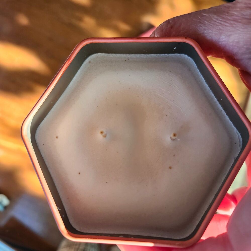 Burt's Bees Papaya Guava Soy Candle 3.5 oz Hexagonal Tin 2-Wick 10-15 Hr Burn - Picture 10 of 11